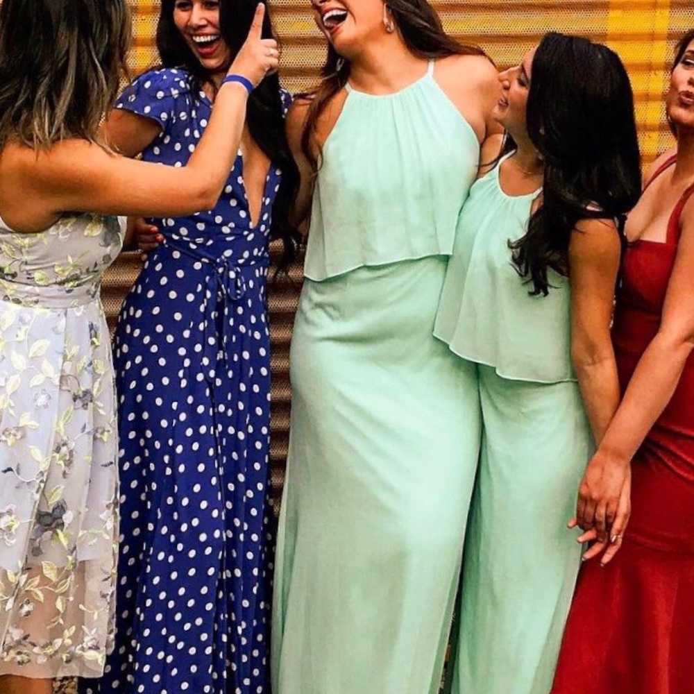 Chiffon Sheath Bridesmaid Dress (MINT)